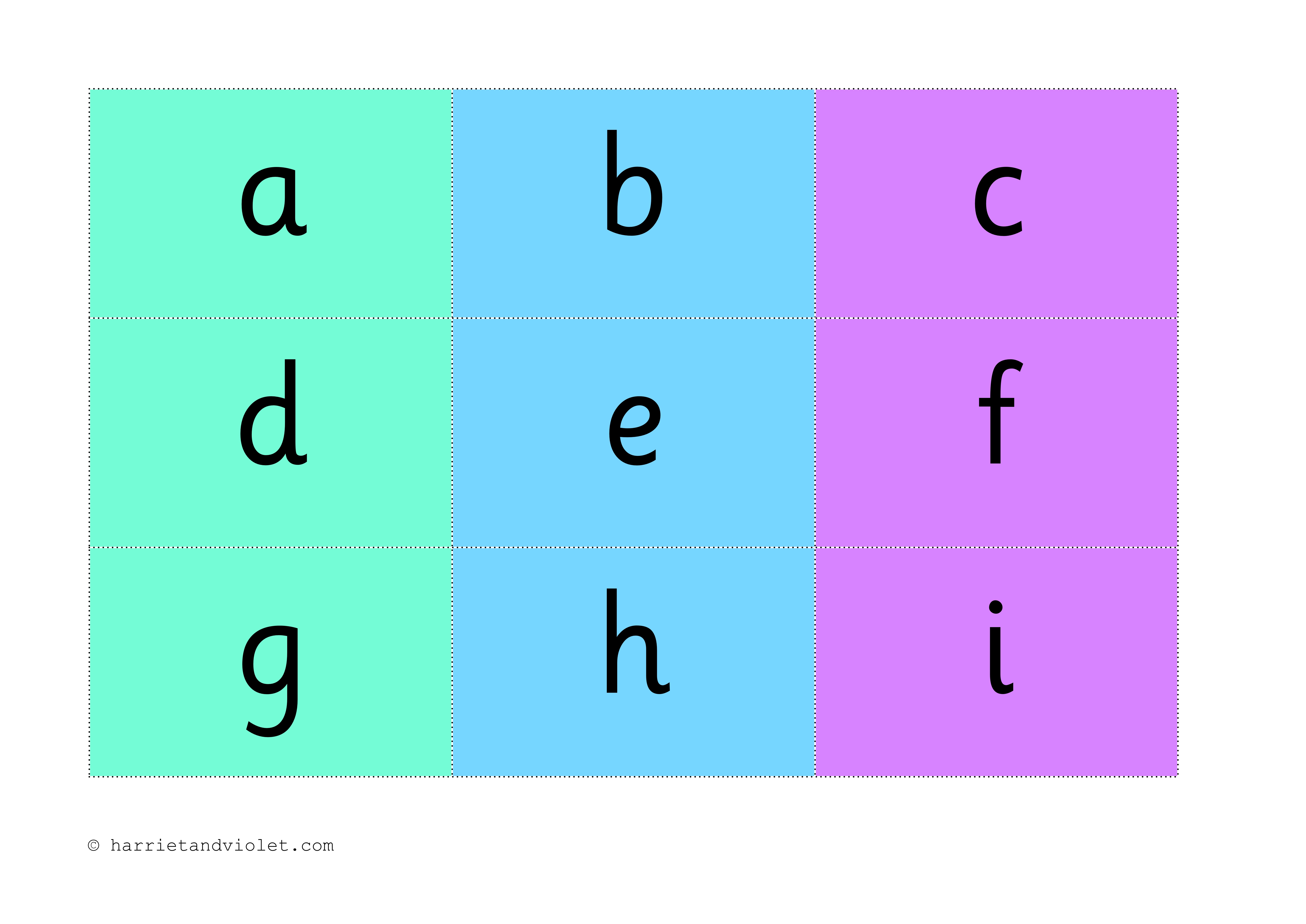 Alphabet Lower Case - Printable Teaching Resources - Print Play Learn