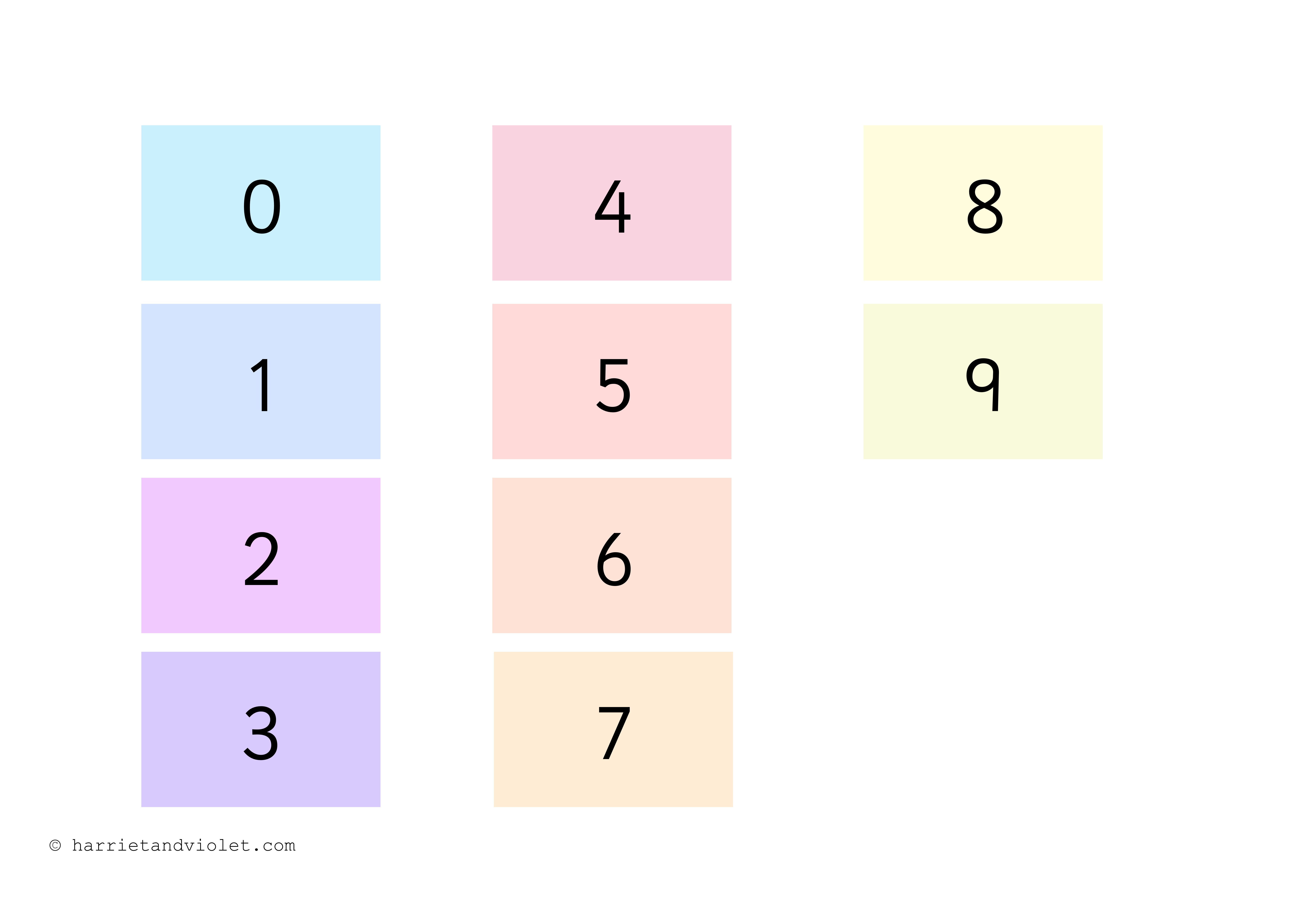 Digit Cards P 1s - Printable Teaching Resources - Print Play Learn