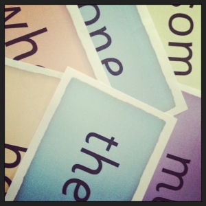 Tricky Words printed ready for display