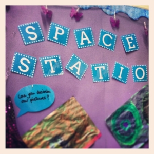 Space Station Sign used in a display
