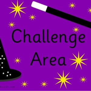 CHALLENGE AREA Having a challenge area in the classroom is great. Children can independently take challenges literacy, maths or any other area of learning. Use a mini-whiteboard to state the challenge alongside practical objects. I’ll upload some examples soon. Print off this sign, also on harrietandviolet are pre-made printable challenges when you’re short of time.