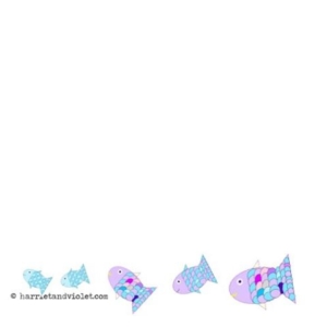 RAINBOW FISH Super border paper for mark making