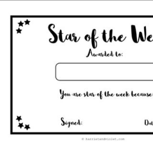 Star of the Week free printable certificates for the classroom.