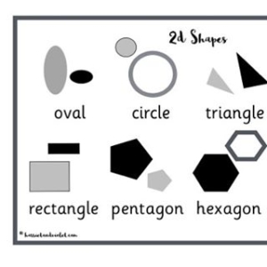 SHAPE MAT simple 2d flat shape mat for use in the classroom or at home.