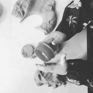 Today we made no cook playdough. We tried a different recipe this week as sometimes I find it quite dry. We added glycerine instead of oil. Recipe to follow.