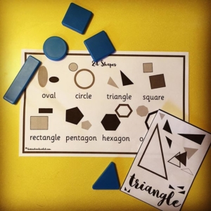 ️️ SHAPE – real life shapes are important use these free shape mats or class posters to support shape recognition. Print A4 or reduce the size. Lots more shape resources