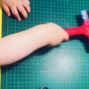 Rolling, rolling, rolling . We were going to try lino printing today, instead we had roller races. No printing as it’s far more important to follow a child’s interest.
