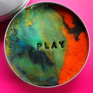 Bought some tins for my homemade dough. Perfect to pop into my bag for play emergencies.