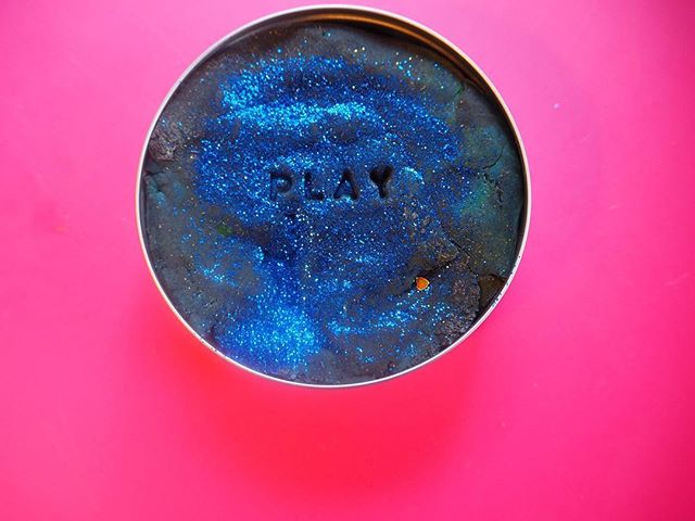 Glitter play dough ready to play with! #playing #playislearning #play #playtime #homemade #glitterdough #playdoh #playdough #sensorydough #toddler #toddlerplay #toy #creative #harrietviolet