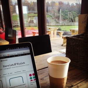 First Nursery session – so weird to be sat in a coffee shop alone with a hot cuppa. Time to get some work done.