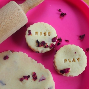 Valentine Rose Playdough  print the recipe off the website. Link in bio. Lovely sensory play dough ~ I added dried rose petals but fresh would work as well ~ I bought rose water which added to the scent