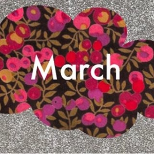 Liberty & glitter months of the year posters ~ I love mixing fabric and textures. Perfect posters to be printed to use as flashcards or for a display at home or in a classroom.