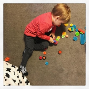 Independent Play – I’m so pleased that he is loving to play independently. It’s tricky feeding a newborn and being on the floor to build something. He went to the cupboard found the stickle bricks and made a tractor with a spare wheel. Love watching him and seeing him use his imagination.