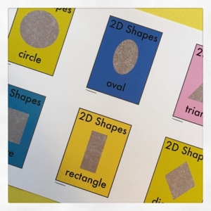 Shapes ️⏺⏹ this printable resource comes with one shape per A4 page. I’ve printed many on a page by reducing the size to make flashcards for a tuff spot activity or maths game.