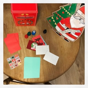 Christmas Letters ~ this super postbox set was from Tiger (thanks @nurturingmums). If you didn’t want to purchase one, use an empty box (tea boxes work well) and cut a hole to create a postbox. Set up a table with stamps, hole punches, pencils, stickers, paper and envelopes. Children can drawn or write + post their letters to Father Christmas. It might seem an obvious activity but my son loved spending ages playing with this. Simple is often the best. Oh and harrietandviolet.com has a range of paper to download with Christmas borders to use for paper. Happy Playing!