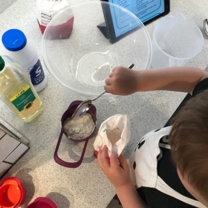 Play Dough • He loves cooking and making play dough. Quick and easy to make even if you have allergies. I used to make gluten free playdough using different types of gluten free flour available so a child could still get that sensory experience. Swipe across for recipes. You can easily swap the oil for one of your choice olive, sunflower, or coconut. Often gluten free flour is a little bit dry so you may need to add a touch more oil or water. Have you tried making playdough? If you don’t want to use heat and a saucepan mix the ingredients in a bowl with warm water, it takes a lot more mixing but will give a similar outcome. . . . . . .