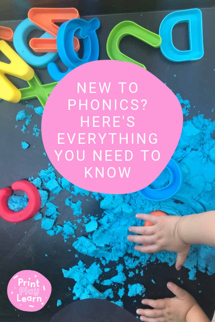 new to phonics there is everything you need to know for parents on a background of letters in sand