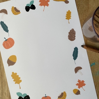 autumn paper with original illustrations print play learn