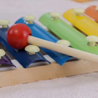 wooden coloured metal xylophone print play learn