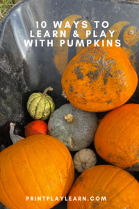 10 ways to play with pumpkins for kids orange pumpkins in a wheel barrow