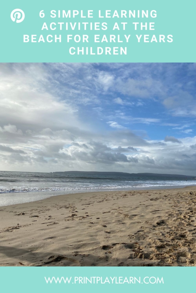 6 Simple Learning Activities at the Beach for Early Years Children on beach