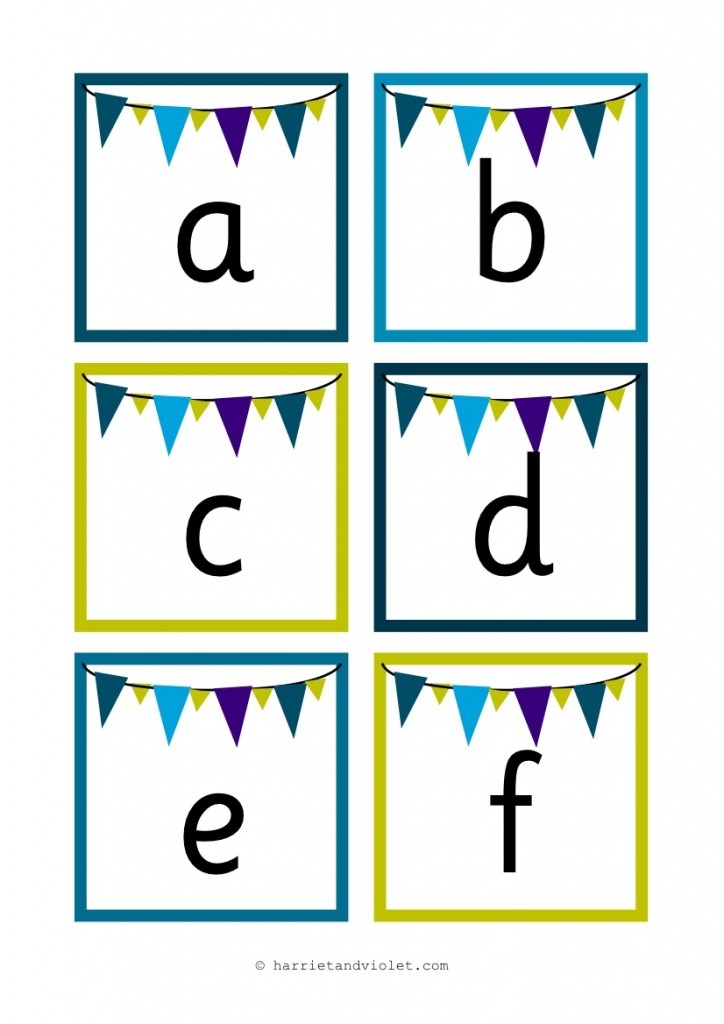 Instant Display Lettering Alphabet Bunting Style Lower Case Punctuation Printable Teaching Resources Print Play Learn