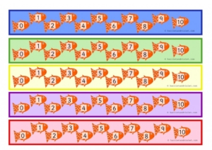 Fish Number Line Number Track 0-10 H&V-1