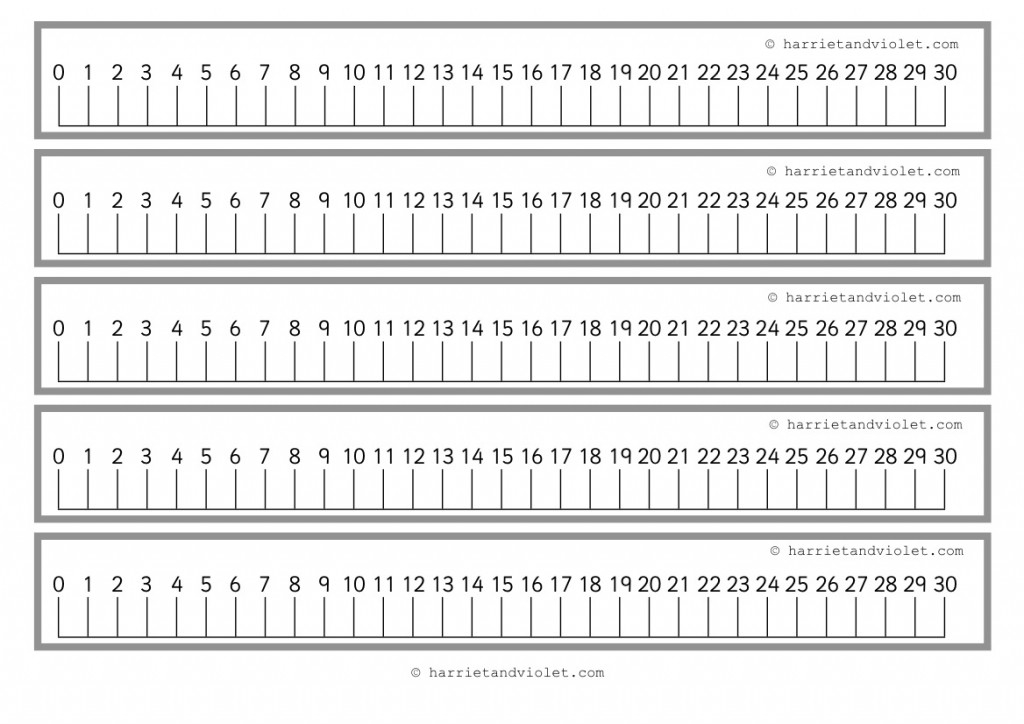 number line with guidelines 0 30 black and white free numberline printable teaching resources print play learn