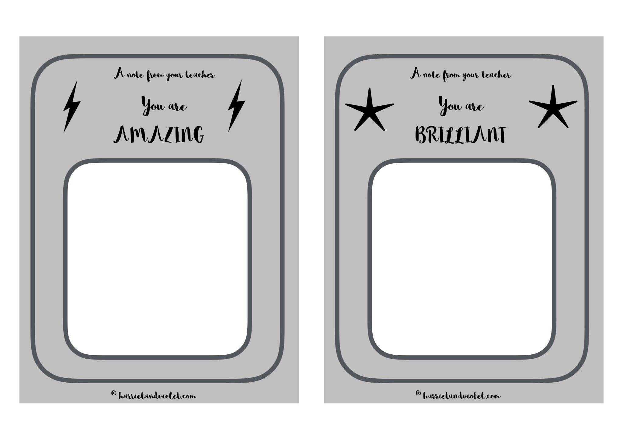 A note from your teacher - Printable Teaching Resources - Print Play Learn