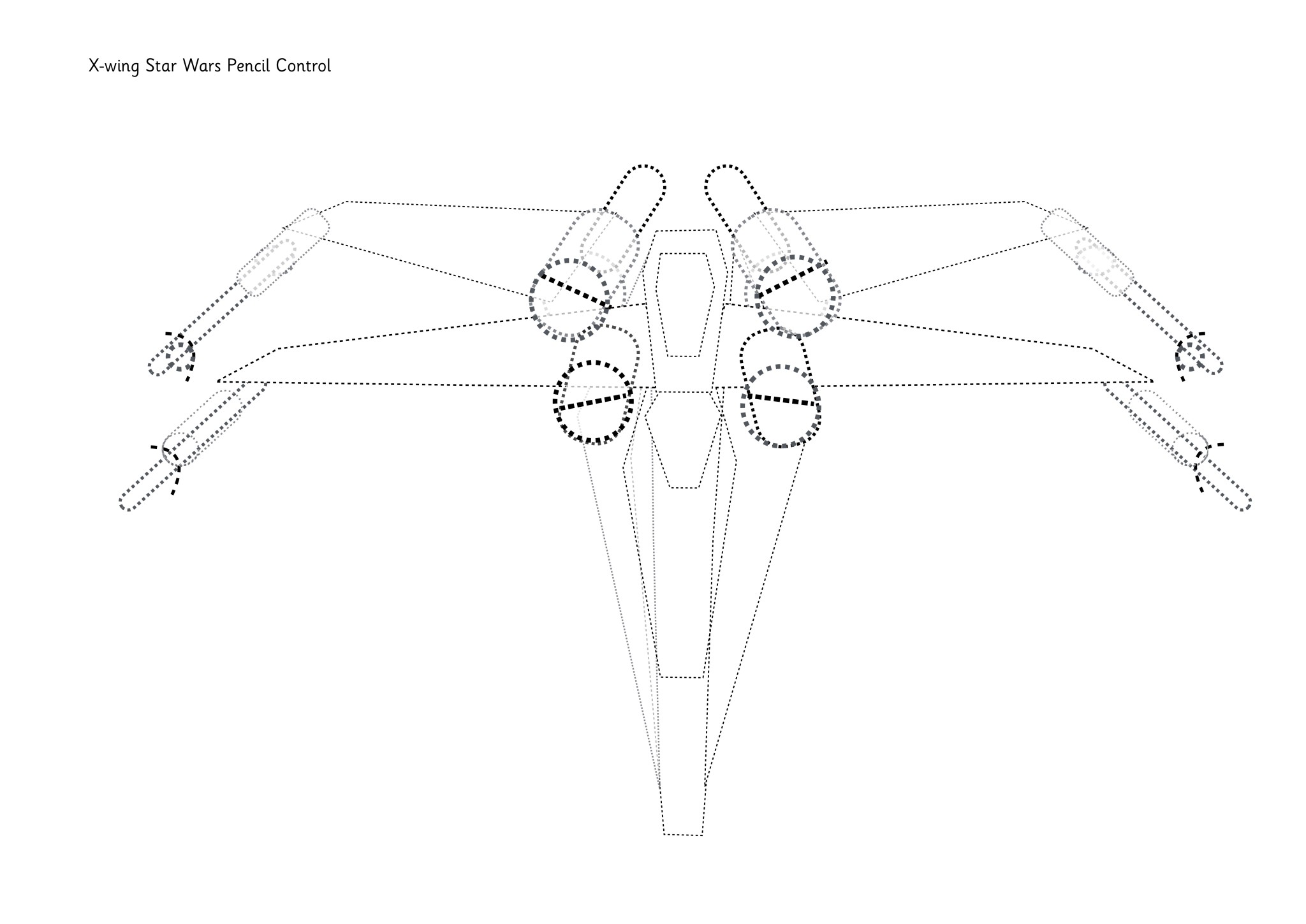 Xwing Star Wars Pencil Control Dottodot Printable Teaching