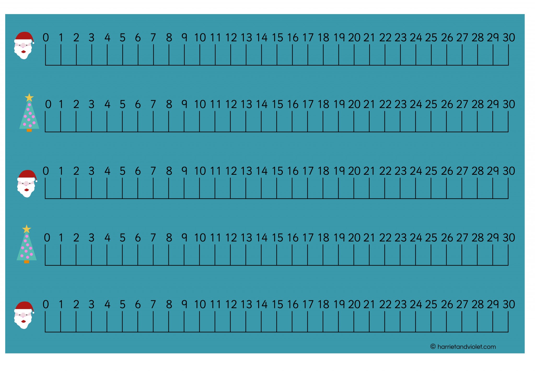 Number line 0-30 - Printable Teaching Resources - Print Play Learn