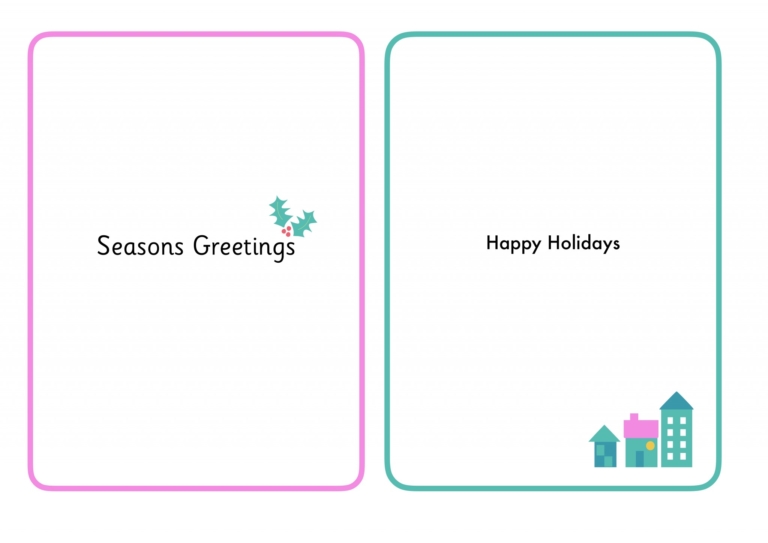 Kids Colouring Christmas Card - Printable Teaching Resources - Print ...