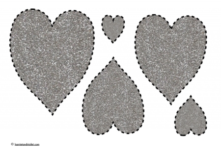 Glitter hearts 0-50 - Printable Teaching Resources - Print Play Learn