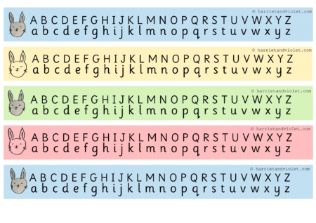 Rabbit Alphabet Chart A-Z a-z - Printable Teaching Resources - Print ...