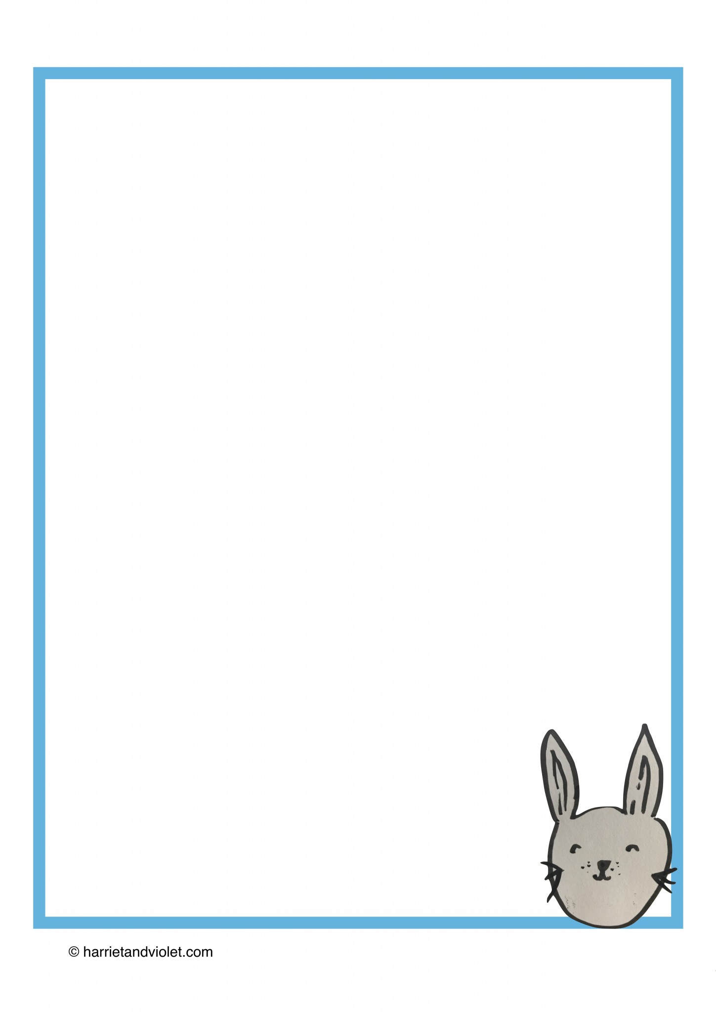 Easter Rabbit paper for mark making or writing - Printable Teaching  Resources - Print Play Learn