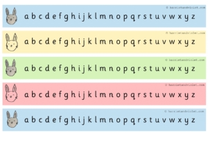 Rabbit Alphabet Chart - Printable Teaching Resources - Print Play Learn