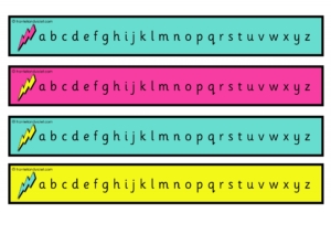 Rainbow Fish Style alphabet chart a-z lower case - Printable Teaching ...