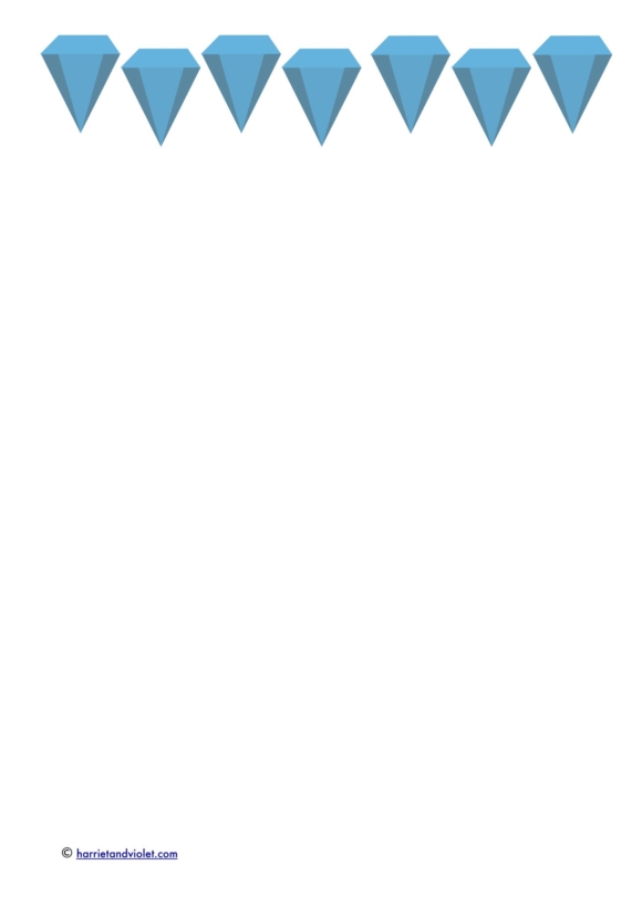 Firetruck Border paper A4 blue border Printable Teaching Resources