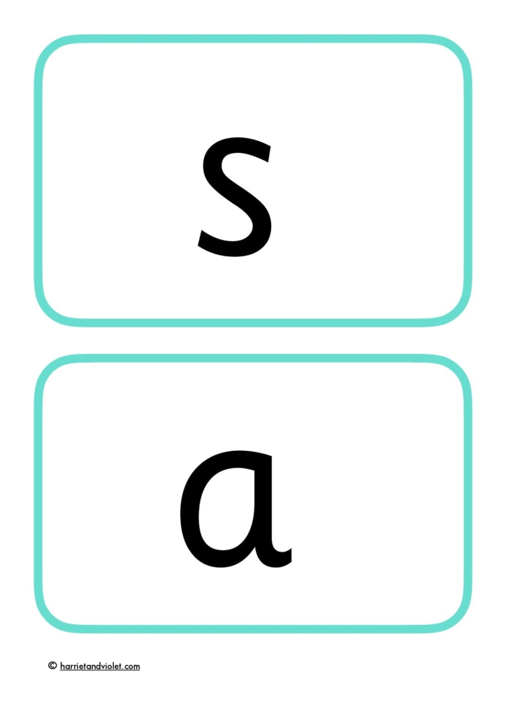 Phonics Flashcards Phase 2 Letters Sounds Words Only Printable
