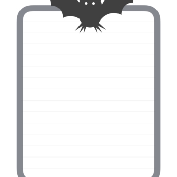 large illustration bat grey border