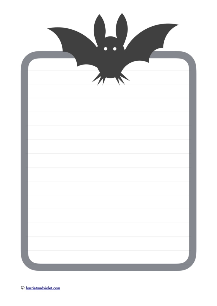 large illustration bat grey border