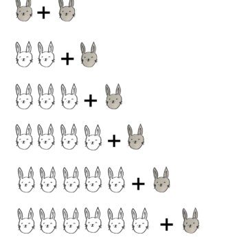 small rabbits addition number sentences