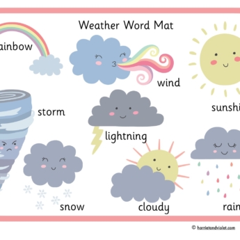 storm rainbow sun pictures on word mats