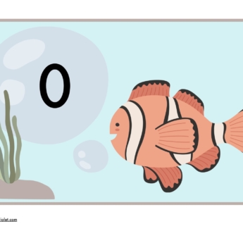 clown fish underwater number display