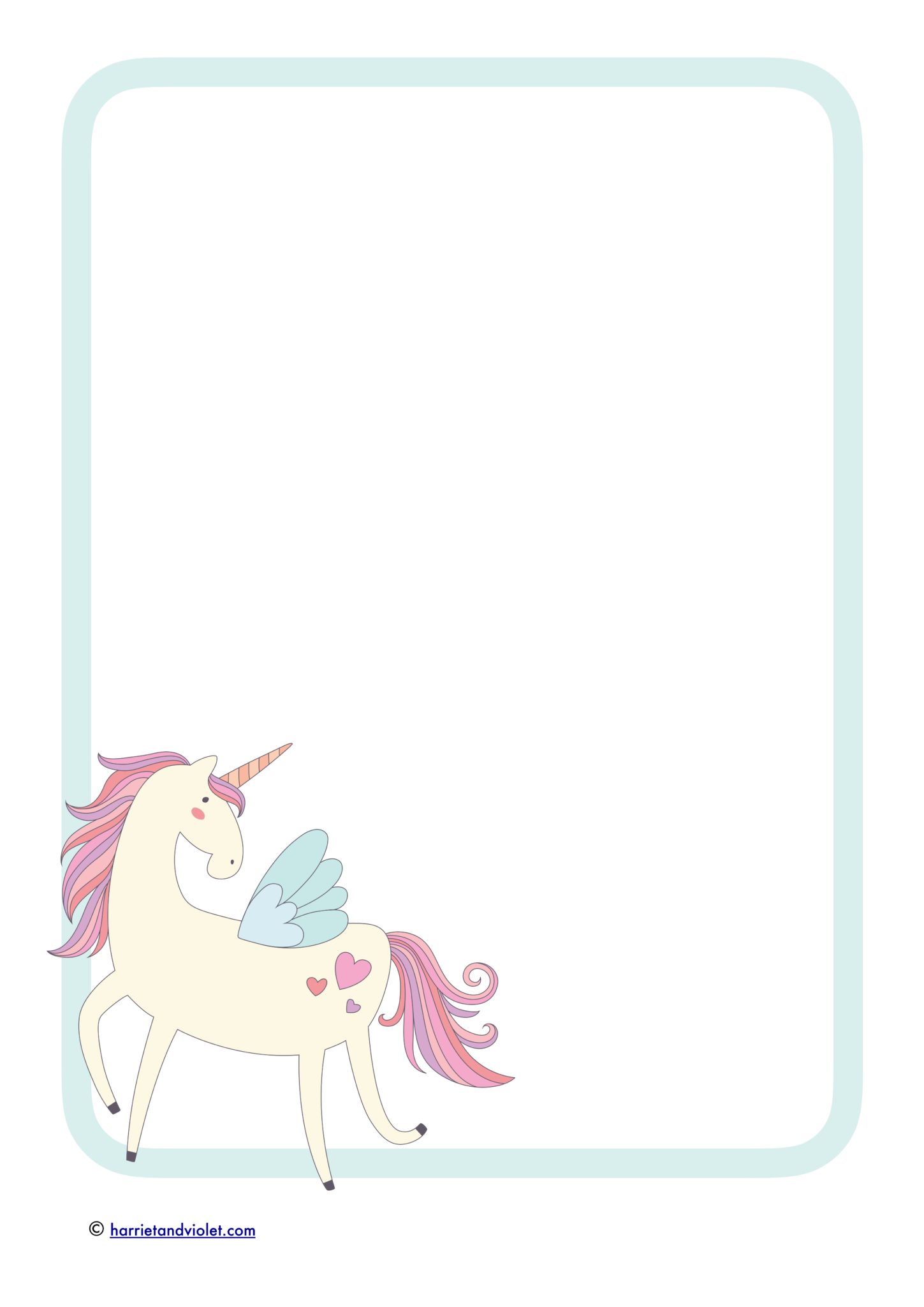 Unicorn Border Paper - Printable Teaching Resources - Print Play Learn Unicorn Border Paper - Printable Teaching Resources - Print Play Learn