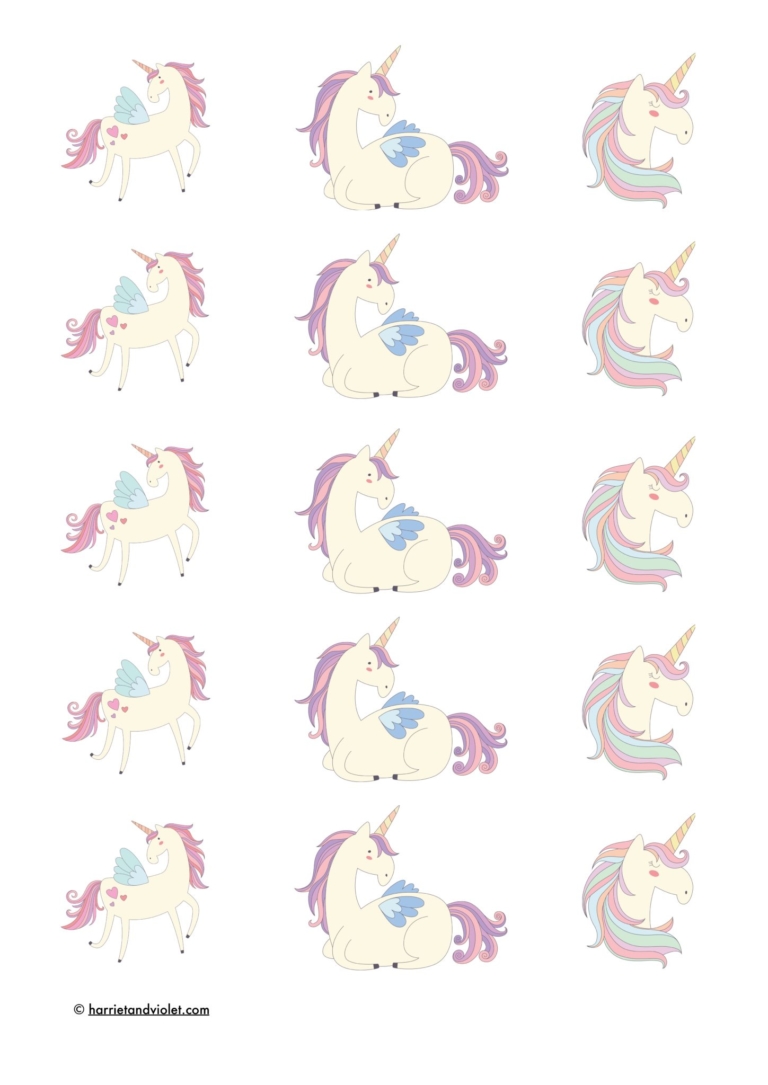 Unicorn name label - Printable Teaching Resources - Print Play Learn