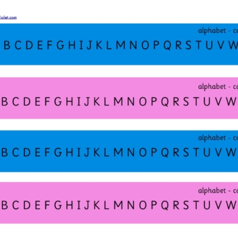 super hero image on alternate pink and blue upper case alphabet for children printplaylearn