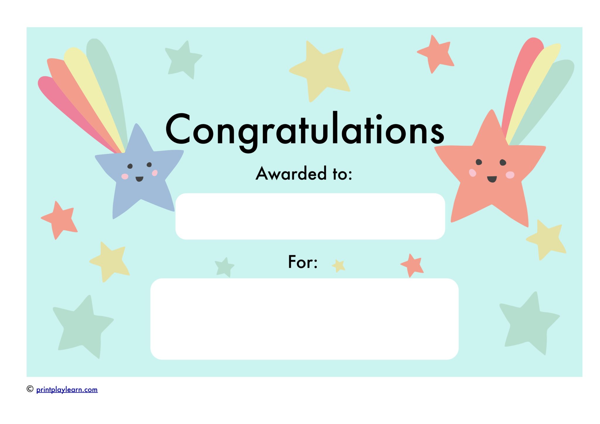 Congratulations Certificate Template Free Printable Form, Templates