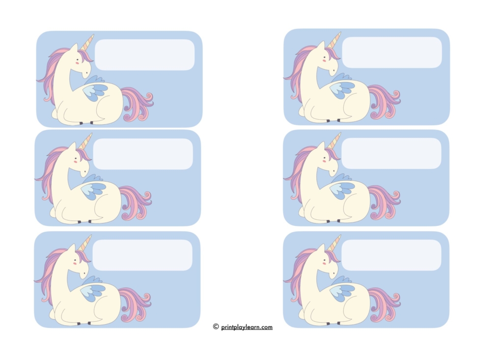 unicorn name label printable teaching resources print play learn
