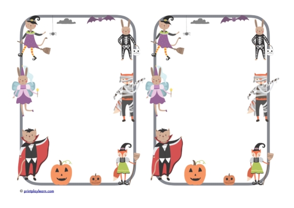 Halloween Paper - Printable Teaching Resources - Print Play Learn